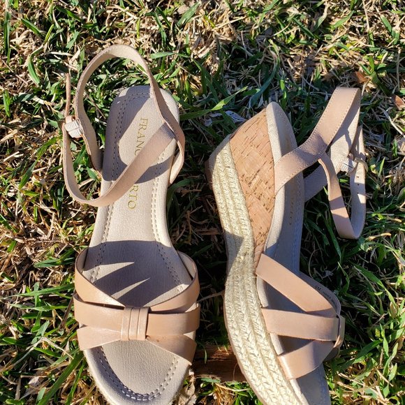 Espadrille sandal with jute wrap & cork heel. - Picture 1 of 2